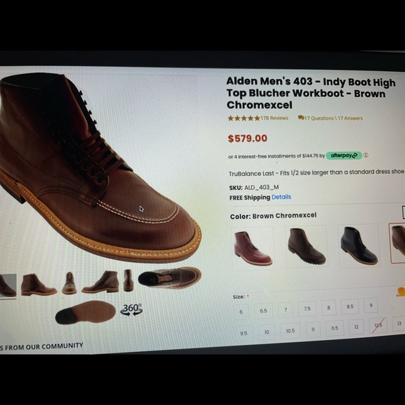 Alden Mens 403 Indy Boots (brown) - Picture 2 of 10